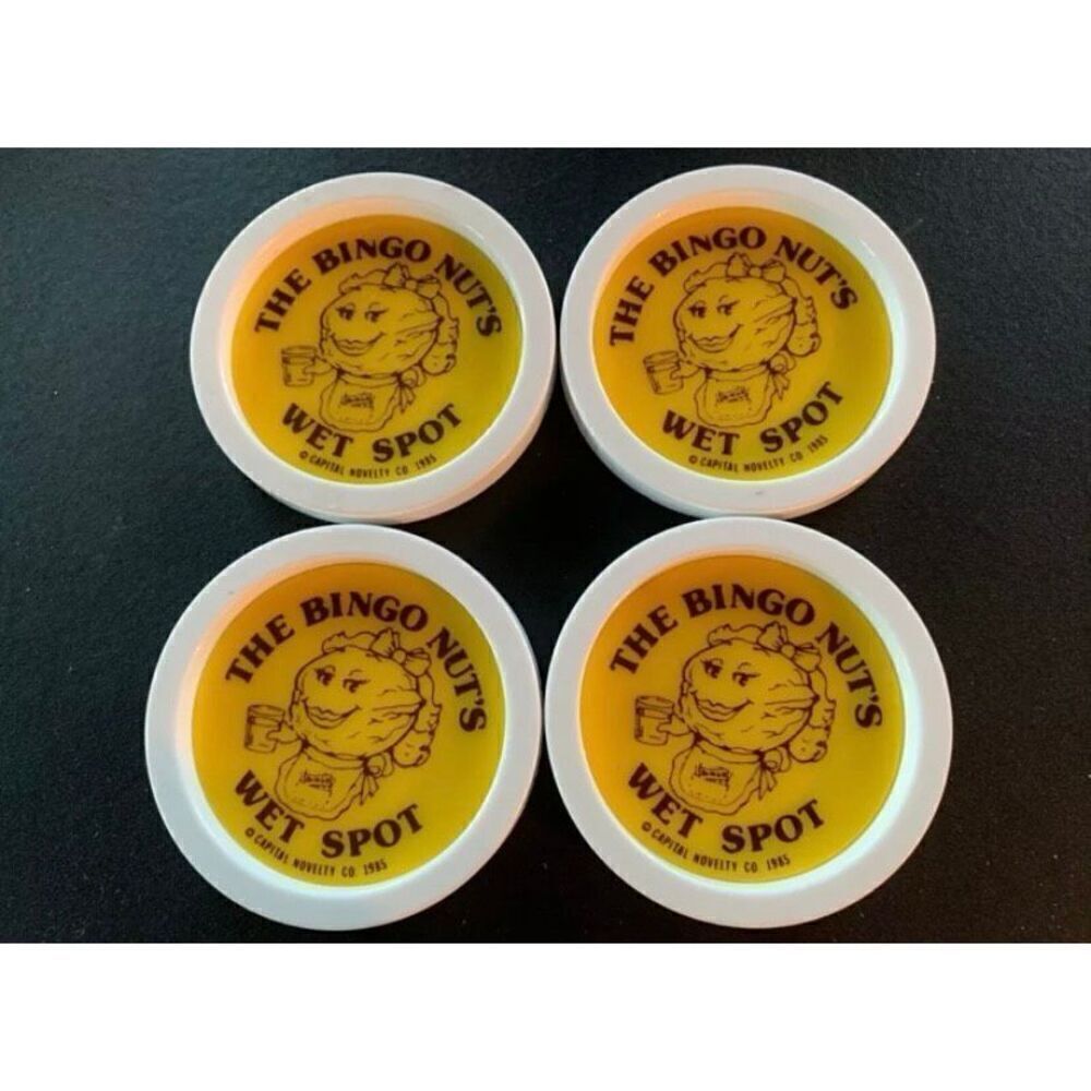 The Bingo Nut’s Wet Spot 4 Plastic Drink Coasters 1985